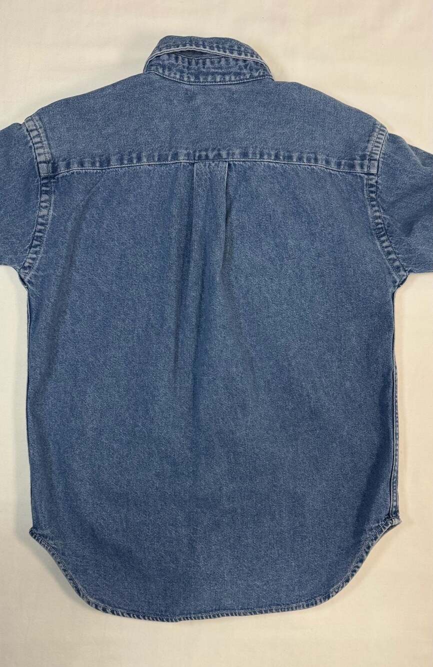 Vintage 90s Ralph Lauren Denim Button Down Shirt kids Size S - Picture 4 of 4